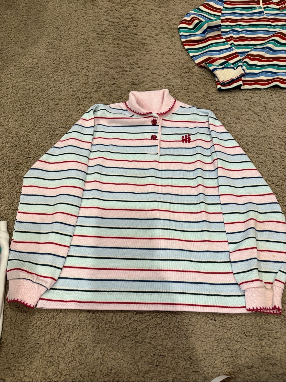 Vintage 1980s Health-Tex Girls Striped Long Sleeve Toddler Tops Size 6X USA - Picture 16 of 16